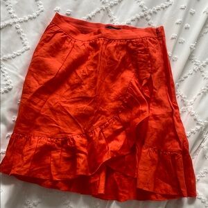 J.Crew Linen Orange Women's Skirt